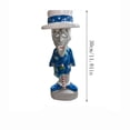thumbnail image 3 of Artificial Snowman Blow Mold Christmas Decoration with LED Lights Classic Winter Character Figurine for Halloween Porch and Mantel, 12 Inch, 3 of 6