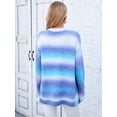 thumbnail image 4 of Womens Long Sleeve Sweater Casual Knit LightWeight Spring Summer Clothing Multicolor Top Blue M, 4 of 5