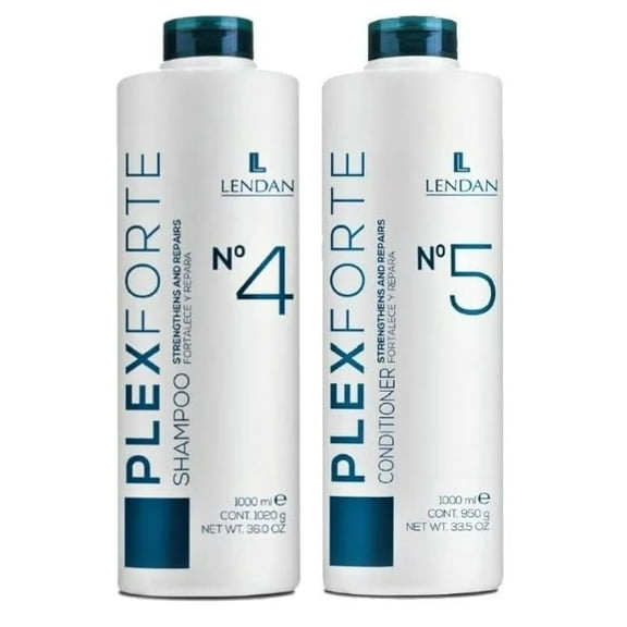 Lendan Plex Forte Kit No. 4   5 - Shampoo and Conditioner - 1000 ml/36 Fl. Oz., 2, 36.0 Fl Oz