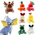 thumbnail image 1 of Ropa de invierno abrigada para perros, lindo abrigo de felpa con capucha, disfraz para cachorros, gatos, bulldog francés, chihuahuas, mono para mascotas, suéter., 1 of 3