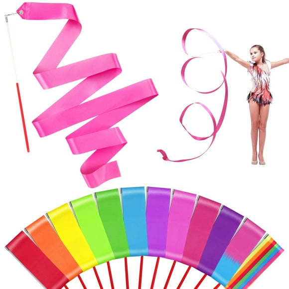 Varitas de baile con forma de cinta y serpentinas para niños y gimnasia HiUnicorn