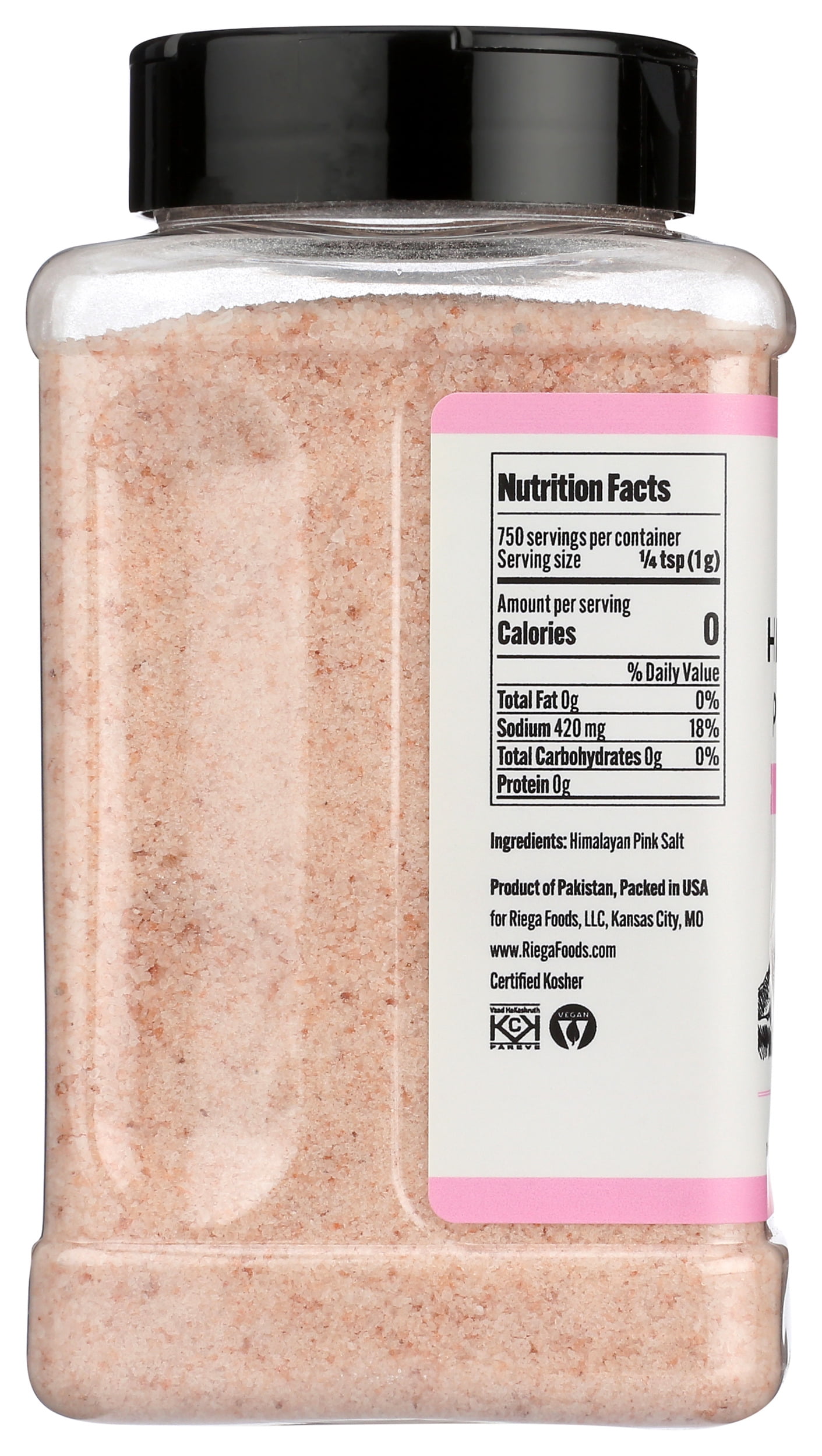 (Pack of 6), Riega Himalayan Pink Salt Fine, 26.5 oz