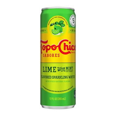Topo Chico Sabores, Lime With Mint Sparkling Water, 12 Oz Can