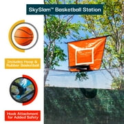 Sportspower BouncePro 15ft Multiplay Trampoline Meets ASTM Safety Standards, Heavy-Duty Rust-Resistant Painted Steel Frame, Safety Net, Basketball, Electronic Target Game & Flashing Lights