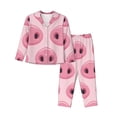 thumbnail image 1 of Fotbe Pig Nose Conjunto de Pijama de Manga Larga para Mujer con Estampado, Ropa de Dormir de 2 Piezas, Conjunto de Casa Suave y Cómodo con Bolsillos-XX-Large, 1 of 7