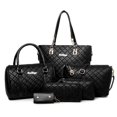 thumbnail image 3 of Bolso de mujer de verano estilo europeo y americano retro rómbico conjunto de seis piezas bolso de madre bolso bandolera, 3 of 5