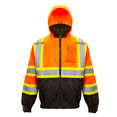 thumbnail image 4 of JORESTECH Hi-Vis Safety Bomber Jacket, Two-Toned, ANSI Class 3 (Orange, L), 4 of 6
