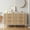 White+Original Wood Color, variant on TEQIN Fluted 6 Drawers Dresser,56.3" Wide Modern Chest of Drawers,Curved Profile Design, Dresser TV Stand, Wood Drawer Organizer for Bedroom, Living Room, Hallway