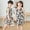 White, variant on Trendfront Girls Striped Graphic Print Outfit Set Square Neck Sleeveless Top Summer 2 Piece Fashionable Casual Kids Clothing Everyday Wear 3Y-9Y Clothes Set