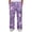 Purple, variant on Men's Cargo Pants Relaxed Fit Straight Leg Camo Print Work Pants with 4 Pockets Elastic Waistband Drawstring Lightweight Trousers for Hiking Outdoor Daily Wear Army Green L