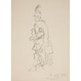 thumbnail image 2 of Ivan Ivanec 19x24 Black Ornate Framed Double Matted Museum Art Print Titled: Knight in the Helmet-A Sketch of the Character of the Actor (Film 'Bohdan Chmielnicki' Directed by Igor, 2 of 5