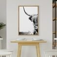 thumbnail image 2 of Wall26 Canvas Print Wall Art Black & White shetland Cow Minimal Nature Wilderness Animals Photography Realism Modern Framed Art Decora Creative Artwork for Home - 16"x24" Natural, 2 of 5