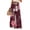 Wine, variant on WTOBBY Women's Summer Boho Floral Print Wide Leg Palazzo Pants with High Waist Elastic Drawstring and Side Pockets for Comfortable Everyday Use ,Black L