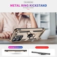 thumbnail image 5 of ELEHOLD Hybrid Rugged Case for Motorola Moto G Stylus 5G (2025) Full Body Protection with Metal Magnetic 360° Rotating Ring Holder Kickstand Shockproof Heavy Duty Case for Moto G Stylus 5G (2025),Gold, 5 of 6