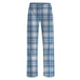 thumbnail image 4 of Byoo Tween Girls Comfort Loungewear Trousers Plaid Graphic Wide Leg Straight Fit Casual Sleepwear Pants Baggy Trousers,Light Blue, 4 of 4