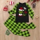 thumbnail image 3 of Conjunto de pijama de 2 piezas, cómodo pijama familiar navideño, ropa para el hogar para padres e hijos Kuymtek Verde niño 13-14 años, 3 of 6
