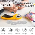thumbnail image 4 of FUYGRCJ 10Pcs Crochet Edge Rotary Cutter Blade Set 45mm Perforating Rotary Blade 12/15 Teeth Crochet Skip Blade Rotary Cutter Replacement Skip Stitch Rotary Blade Dotted Line Rotary Blade, 4 of 8