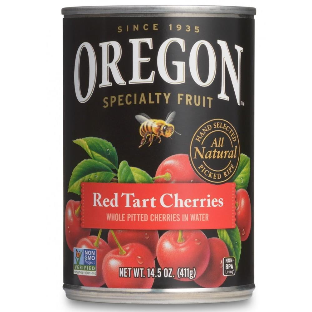 (8 Pack) Oregon Specialty Fruit Red Tart Cherries In Water, 14.5 oz