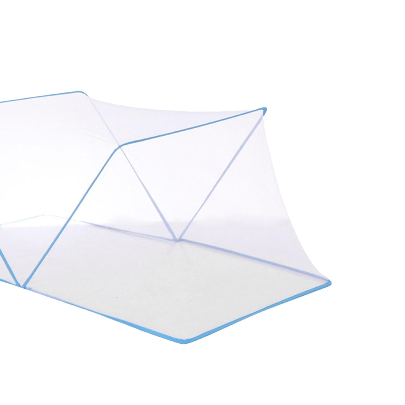 Bed Canopy Adults Bed Curtain Collapsible Compact Portable Sleeping Tent Decoration Canopy for Bedroom Dorm Travel Gifts for Family Blue 190x160x80cm