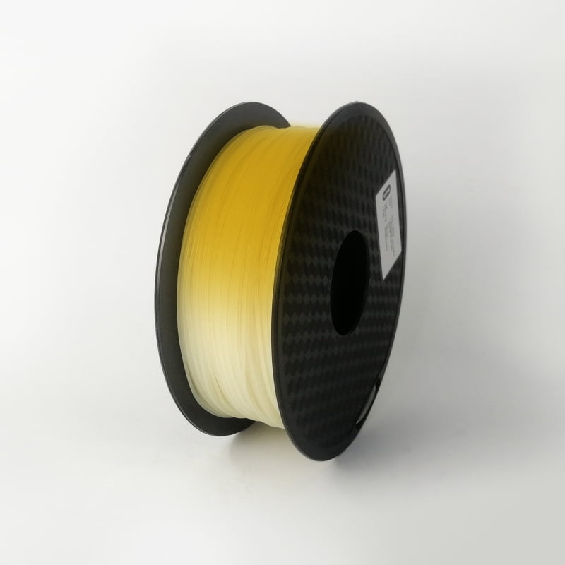 3D Printer Light Change Color PLA Filament for 3D Printer 1.75mm +/- 0.03 mm White to Yellow