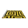 thumbnail image 2 of Ahgly Company Machine Washable Indoor Square Abstract Yellow Contemporary Area Rugs, 5' Square, 2 of 4
