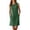 Green, variant on Women's Linen Blend Sleeveless Henley Neck Button Placket Shift Dress with Pockets,Khaki Women's S-XXL