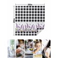 thumbnail image 4 of Purple Lavenders Cloth Napkins Set of 8 Reusable Dinner Napkins, Spring Floral Black Plaid Farmhouse Cocktail Napkin Washable Table Napkins for Wedding/Holiday Party/Baby Shower 20"x20", 4 of 7