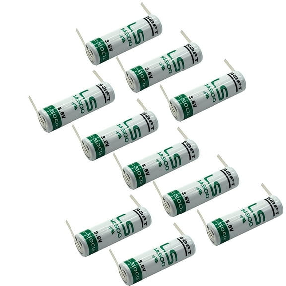 10x SAFT LS14500_TAB AA 3.6V 2600mAh Primary Lithium Cell for RFID Utility Meter