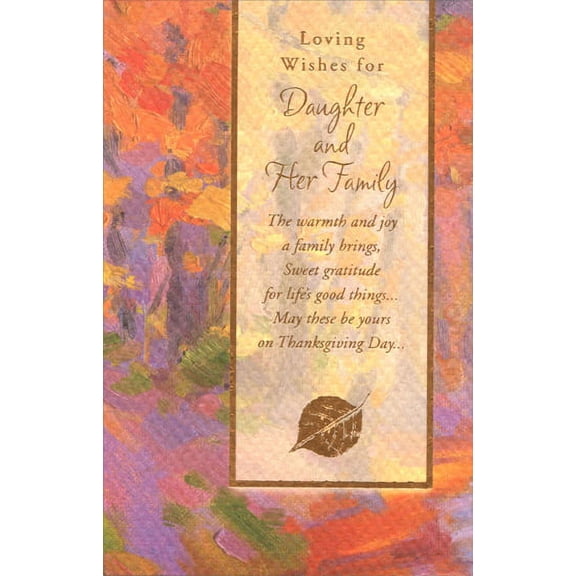 Freedom Greetings Leaf and Color Splash Thanksgiving Card