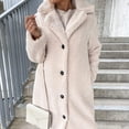 thumbnail image 3 of Women's Long-sleeved Lapel Plush Jacket Top, 3 of 5