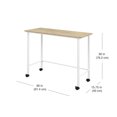thumbnail image 2 of Your Zone Beckett Kids Metal Rolling Writing Desk, White, 2 of 9