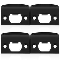 MERRYHAPY Black Metal Door Plate Set, Smooth Insertion, Stylish and Versatile, 4 Pieces for Home Improvement