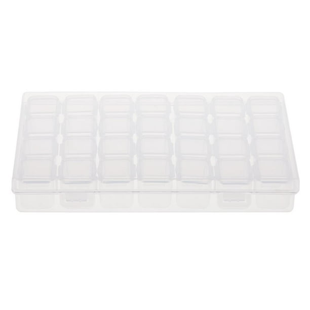 Organizer Box with Adjustable Dividers, 15/24/36 Compartment Organizer Clear Storage Container for Bead Organizer, Fishing Tackles, Felt Board and