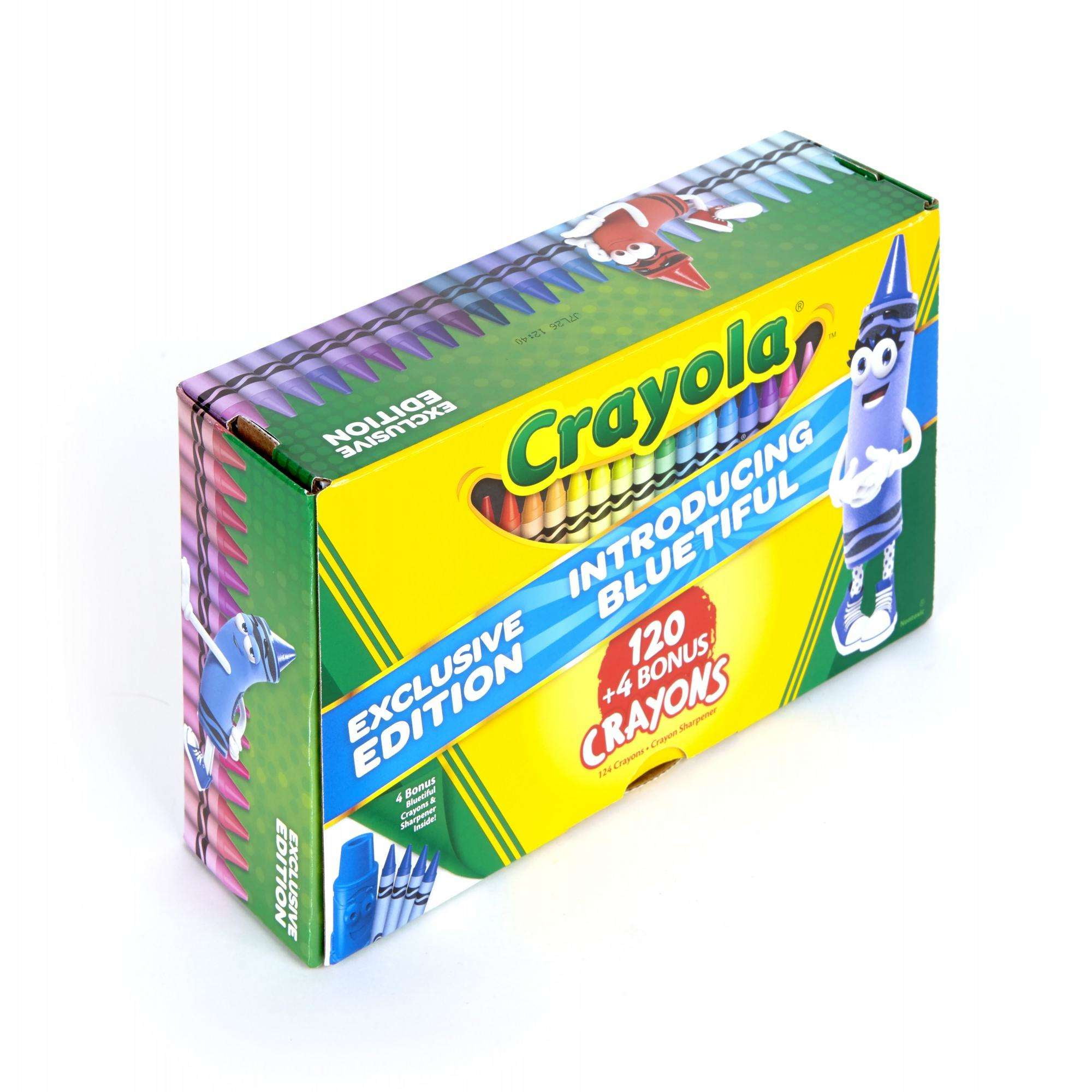 CrayolaNew Bluetiful Crayola Crayon Box, Walmart Exclusive, Gift For Kids,  124 Count 