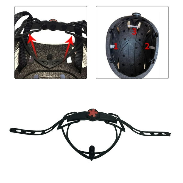 Sistema de Retención de Casco Bicicleta Negro para Escalada Ejercicio Ecuestre Outdoor C Cola sistema de retención