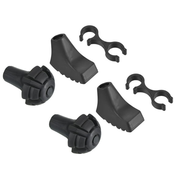 Uxcell Trekking Pole Tips Accessories Set Cane Hiking Stick Tip Protectors, 6 Pack