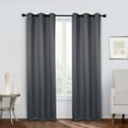 thumbnail image 7 of Superior Shimmer Blackout Curtains, Grommet Header, Set of 2, 42" X 63", Gray, 7 of 7