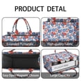 thumbnail image 4 of Large Capacity Tote Bag,Pioneer Flower Floral Print Pattern Handbag Fashion Luxury Tote Bag,15.7"x13"x 5.1" Inches,Laptop Compatible, 4 of 6