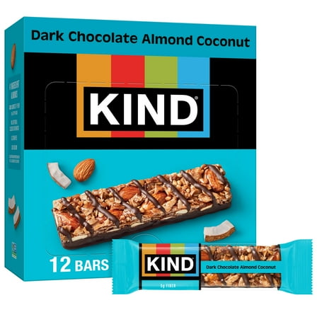 KIND Nut Bars, Dark Chocolate Almond & Coconut, 1.4 oz, 12 Count