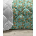 thumbnail image 3 of Fruits Down Alternative Comforter, Mango Branches Exotic Delicious Healthy Snacks Tropical Juicy Fresh Eat, Microfiber Quilt for All Season, 5 Sizes, Marigold Petrol Blue, by Ambesonne, 3 of 3
