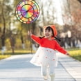 thumbnail image 7 of 1pc Colorful Rainbow Windmill Cloth Wind Toys Large Three Layers Rotary Windmill for Garden Yard Decor, 7 of 7