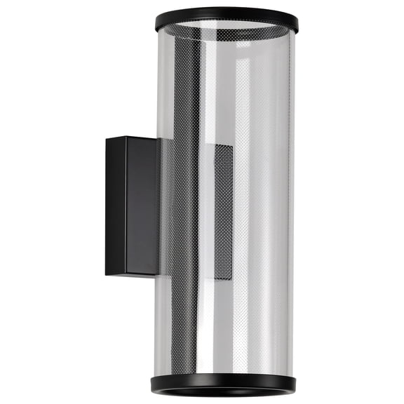 Nuvo Lighting Vale LED Sconce Matte Black Silk Screened Acrylic Lens