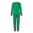 thumbnail image 4 of Elippeo Christmas Family Pajamas Matching Set Santa Claus Print Long Sleeve Tops and Pants Loungewear Soft Sleepwear, 4 of 10