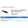 thumbnail image 2 of Brake Light Switch - Compatible with 1984 - 1985 Pontiac Fiero, 2 of 2