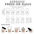 thumbnail image 3 of Square Press on Nails Bowknot Fake Nails on Nails in 12 Sizes,24 Pcs French Nails Tips for DIYS Nails Decorations, 3 of 8