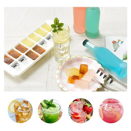 

Home Supplies Clearance! Qiaocaity Ice Cube-Tray Easy-Release Silicone And Flexible 14-Ice Trays With Spill-Resistant Removable Lid Durable & Dishwasher Safe - For Food Cocktail Whiskey