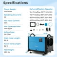 thumbnail image 3 of Costway 124 Pint Crawl Space Dehumidifier Commercial Dehumidifier with 3 Modes & 24H Timer 1300 Sq. ft Coverage Area Blue, 3 of 9