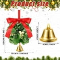 thumbnail image 2 of Hanging Mistletoe Ball Christmas Tree Ornament Mistletoe Decoration for Doorway Mistletoe Kissing Ball Artificial Mistletoe Decor with Bows Berries & Bells, 2 of 7