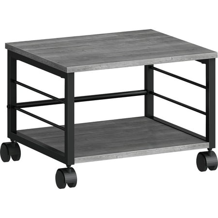 Lorell Underdesk Mobile Machine Stand - 150 lb Load Capacity - 13.2  Height x 18.7  Width x 15.7  Depth - Desk - Powder Coated - Metal  Laminate  Polyvinyl Chloride (PVC) - Charcoal  Black price history on PriceWatchPro