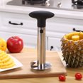 thumbnail image 5 of Descorazonador de piña de acero inoxidable Premium, Cortador y Extractor de piña en rebanadas, rebanador, ¡cortador de piña fácil de usar! Pineapple Slicer-2 prendas XianweiShao 8390615105637, 5 of 5